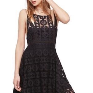 Free people asymmetrical hem lace dress